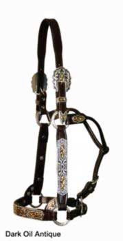 Circle Y Black Gold Filagree Show Halter Hrse Chry