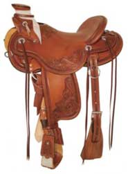 Circle Y Texoma Wade Ranch Saddle Wide 16 Oil