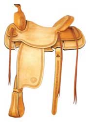 Tex Tan Carson Rancher Saddle 16In Russet