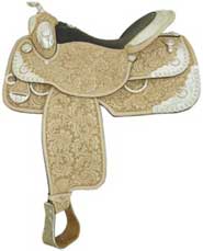 Tex Tan Ostrich Lucky Draw Western Show Saddle 16I