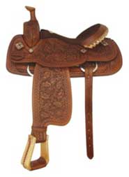 Tex Tan Shinner Roper Saddle 16In Pecan