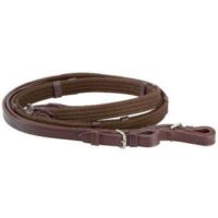Reins Web Leather Front 5/8 Horse Black