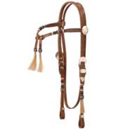 Royal King Rolled Braided Tassel Knotted Headstall