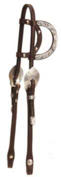 Tory Silver Rochester Double Ear Headstall Horse D