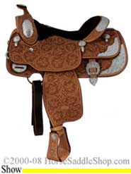 16inch Billy Cook California Show Saddle with Cut-Away Skirts